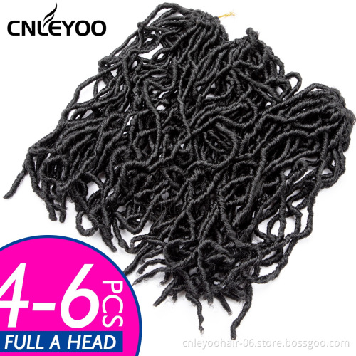 Factory 10 Inch New Faux Lock Crochet Hair 24 Strands Short Nu Locs Crochet Braids For Women